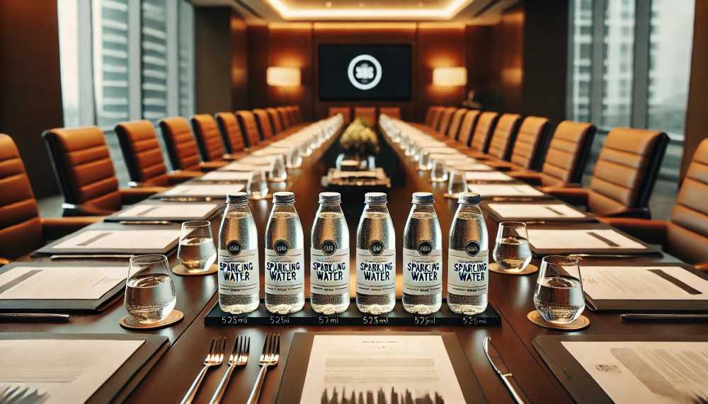 《會議桌上的悅氏氣泡水，讓貴賓感受到不一樣的款待》 